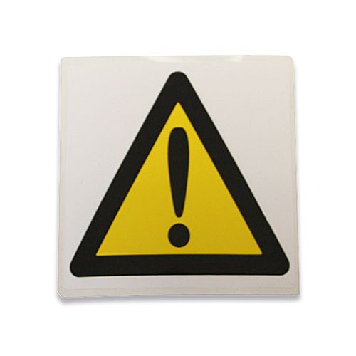 Hazard Warning Label - ! - Black & Yellow - Each