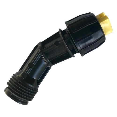 Nozzle with yellow flat fan tip