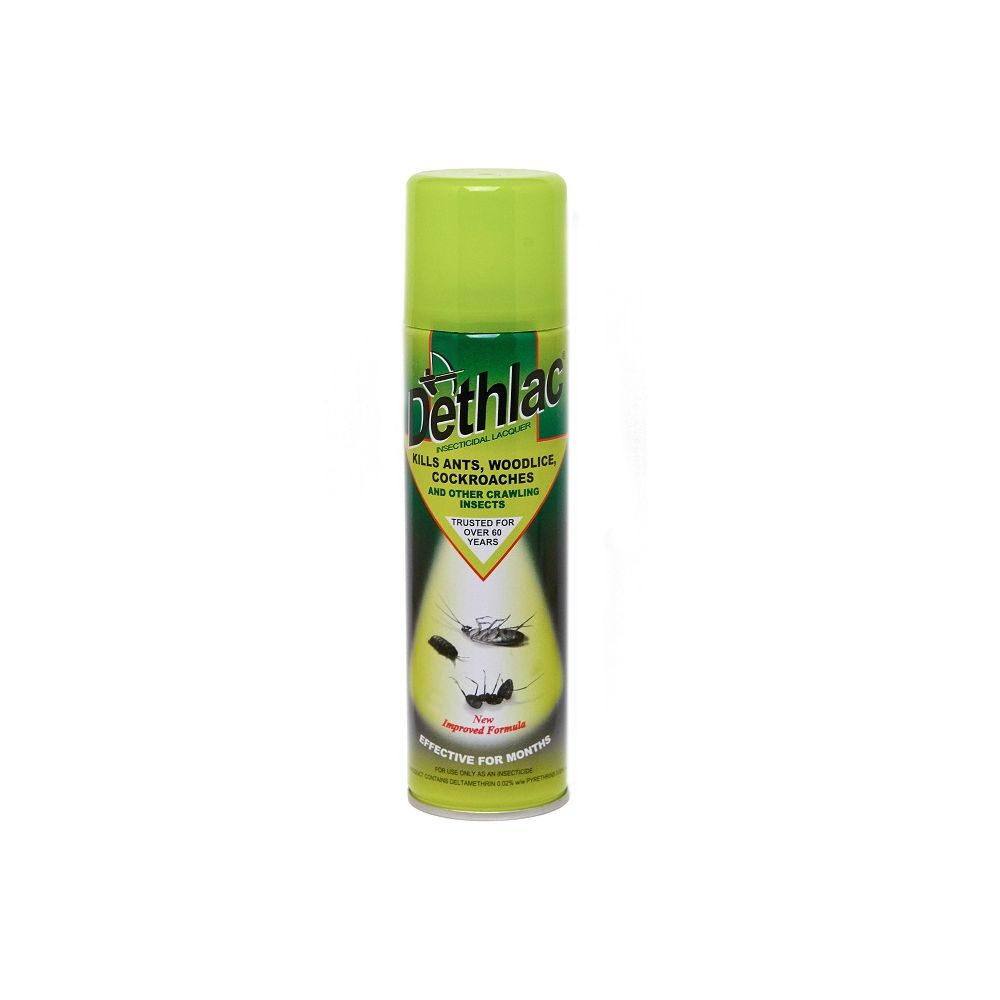 Dethlac Insecticidal Lacquer Spray 250ml – long-lasting insect killer for ants, cockroaches, woodlice and other crawling insects