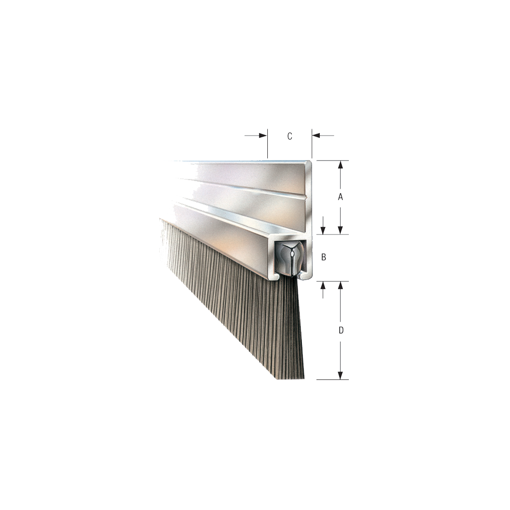 180° Flat Flange Bristle Strip