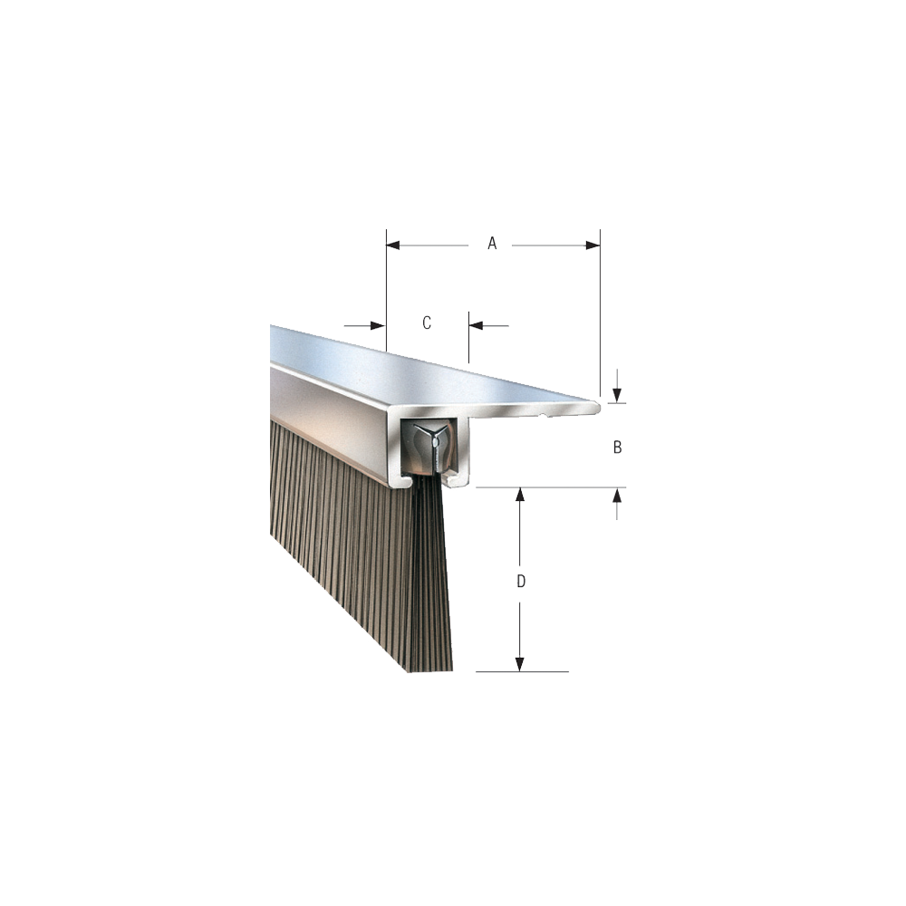90° Angled Flange Bristle Strip