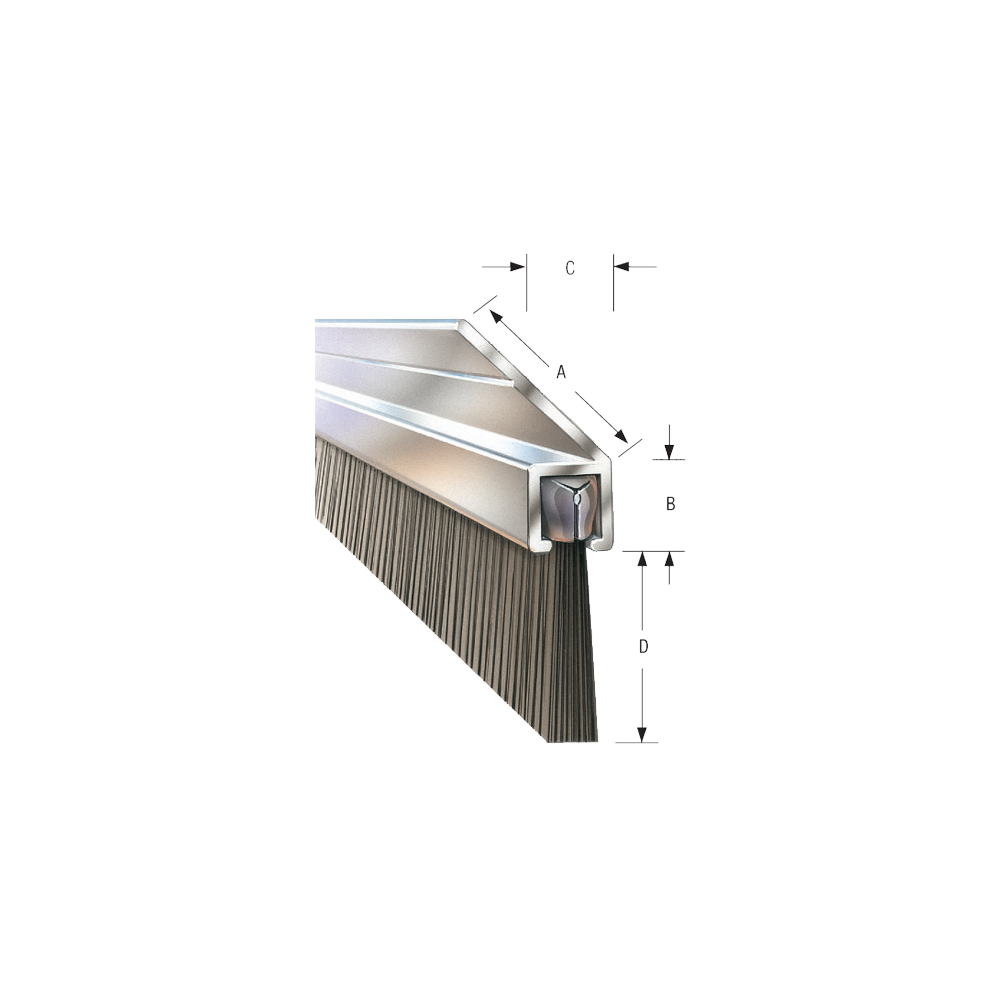 45° Angled Flange Bristle Strip