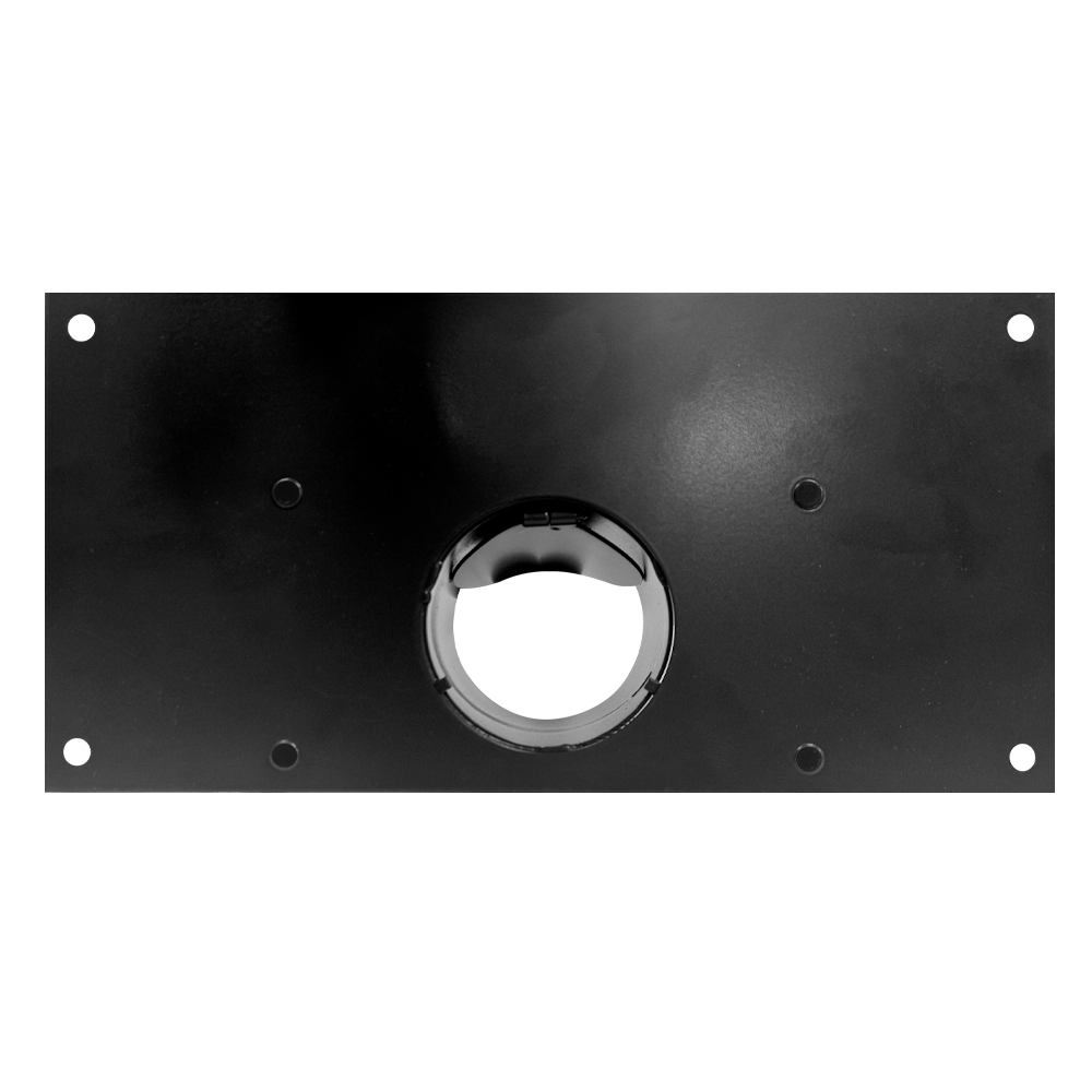 Rear view of the Rat Ban one-way rat valve with the valve flap closed