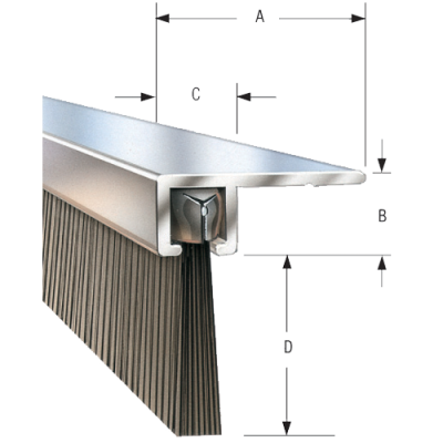 90° Angled Flange Bristle Strip