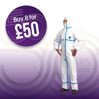 Tyvek® 600 Plus Coveralls Type 4, 5 & 6