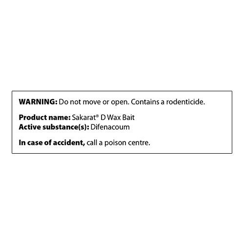 Sakarat D Wax Bait Warning Label - 100