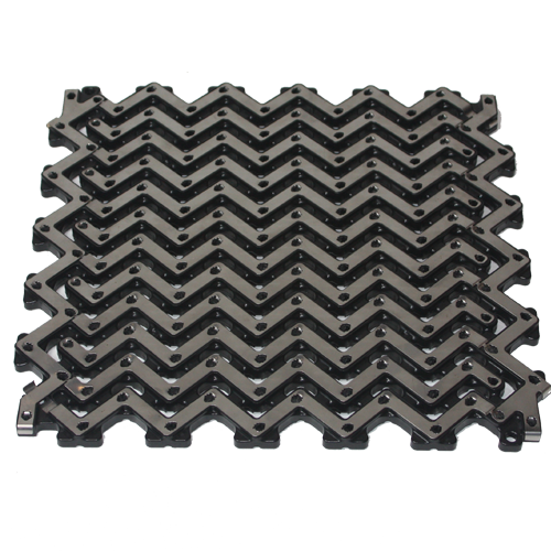 RatMat interlocking steel tiles without border, designed for rodent prevention.