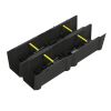 AF Trap Base aligned length-wise with Snap-e Mouse Traps, demonstrating scalable and versatile design for extended barrier creation.